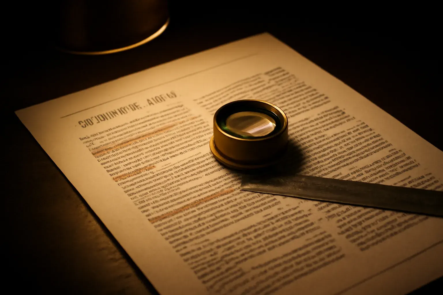 A completed SEO audit spread open on a desk, priority fixes marked in the margin by hand.